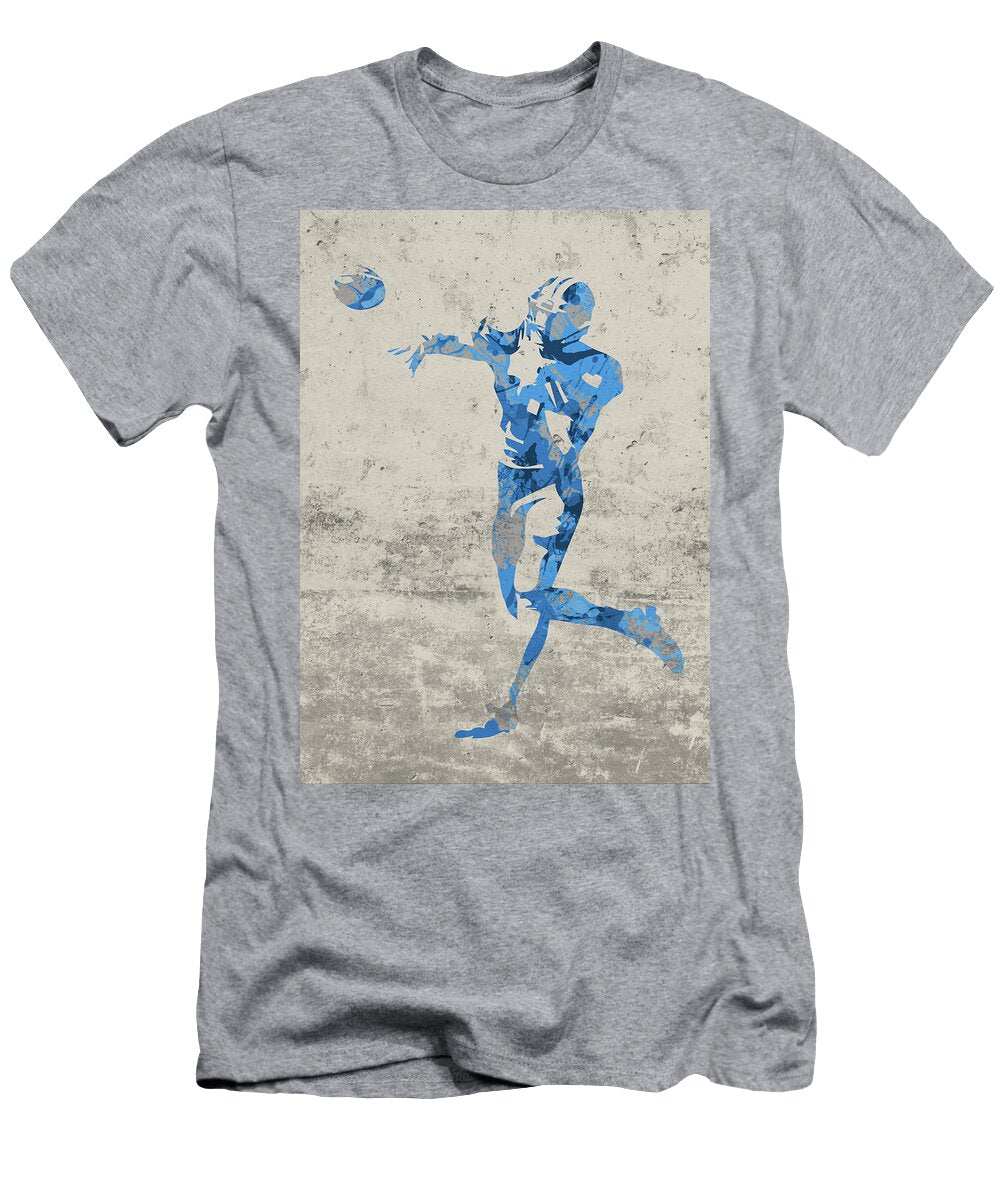 Detroit Lions Quarterback Football Player Paint Splatters Abstract Portrait Design Turnpike T-Shirt