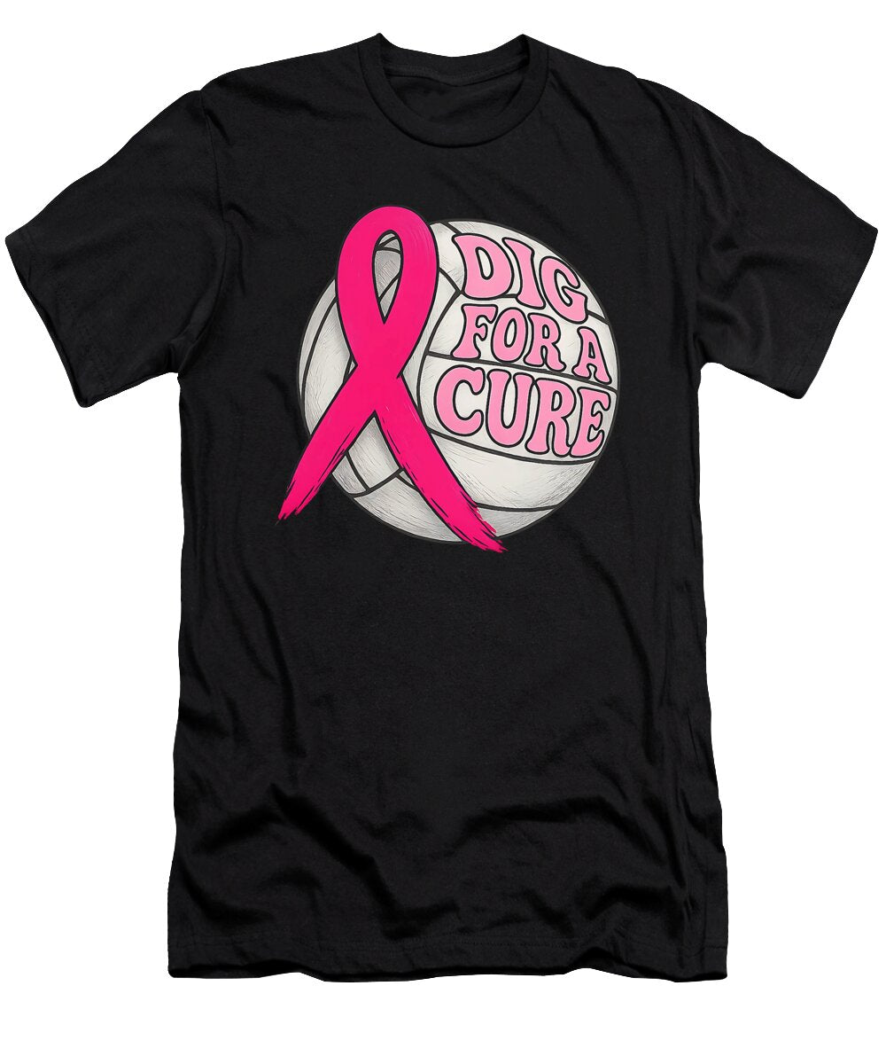 Dig for a Cure Breast Cancer Volleyball Natalie Lidford T-Shirt