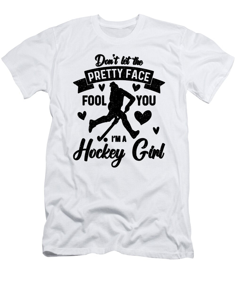 Dont Let the Pretty Face Floor Ball Hockey Player Tshirtconcepts Marvin Poppe T-Shirt
