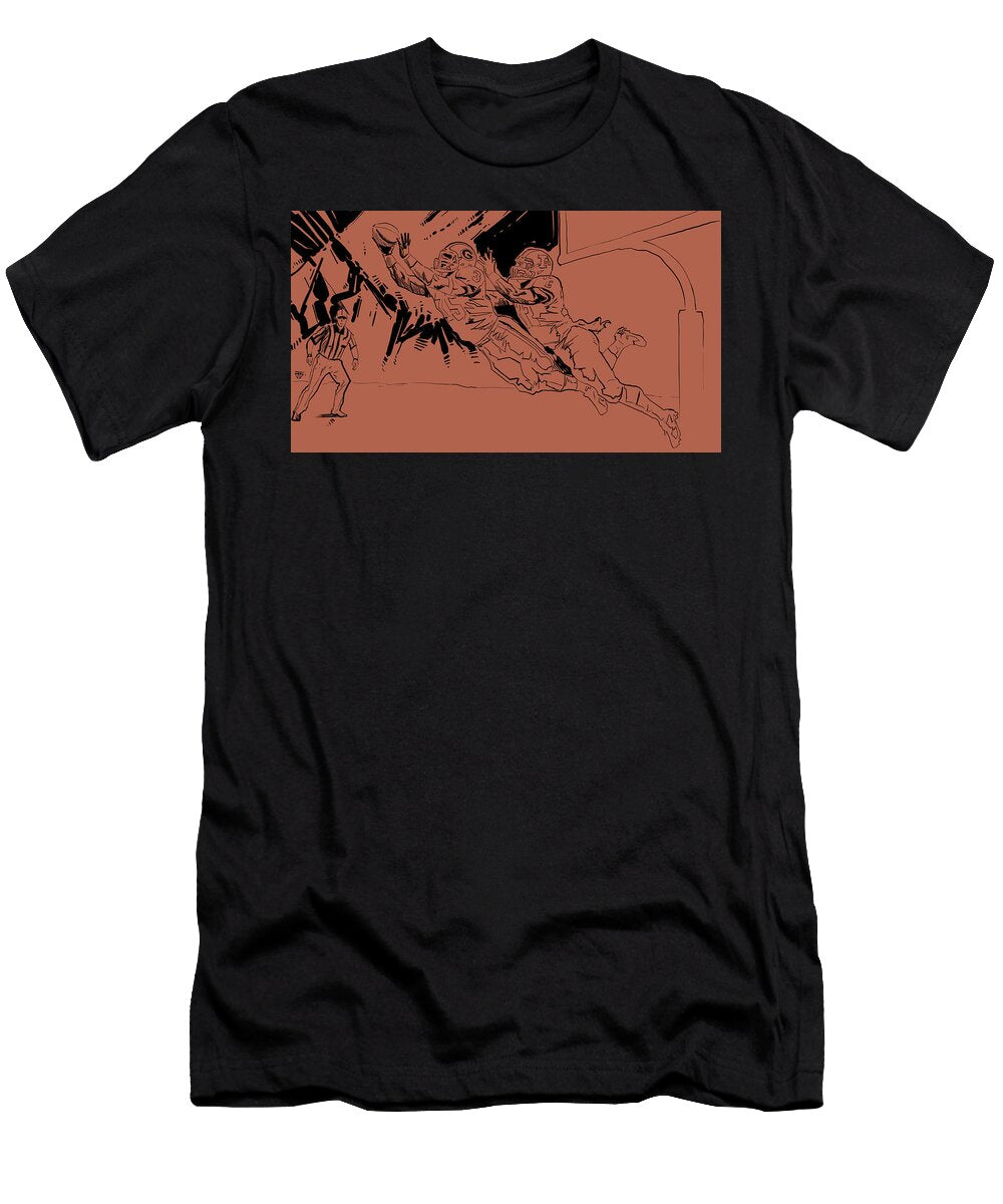 Dramatic Football Catch Ink John Gholson T-Shirt