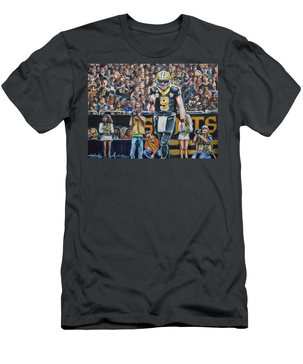 Drew Brees in the Dome New Orleans Louisiana Misha Ambrosia T-Shirt