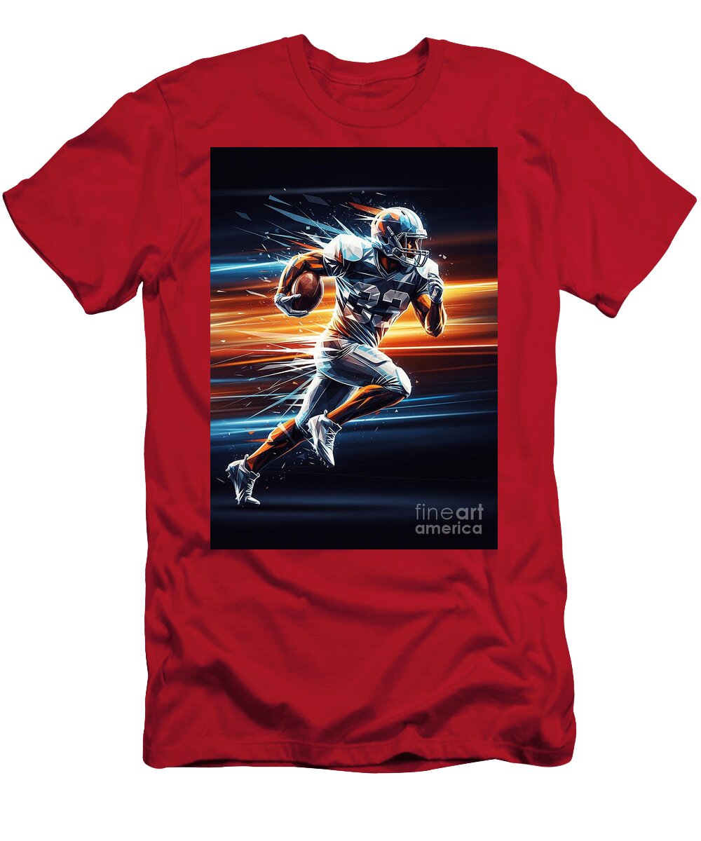 Dynamic Football Player in Motion Carlos V T-Shirt