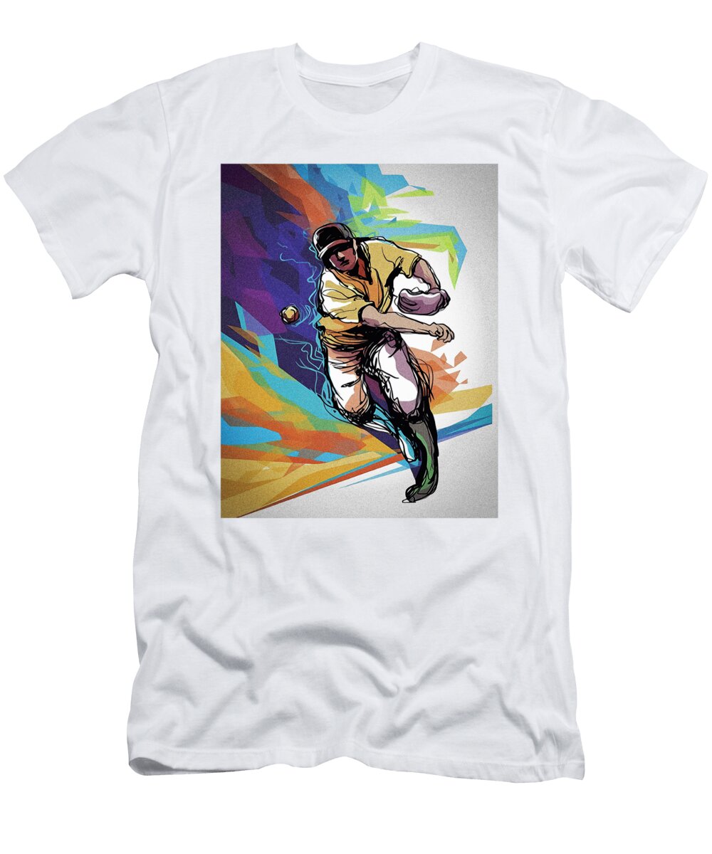 Dynamic Rugby Player in Motion Milar Style T-Shirt