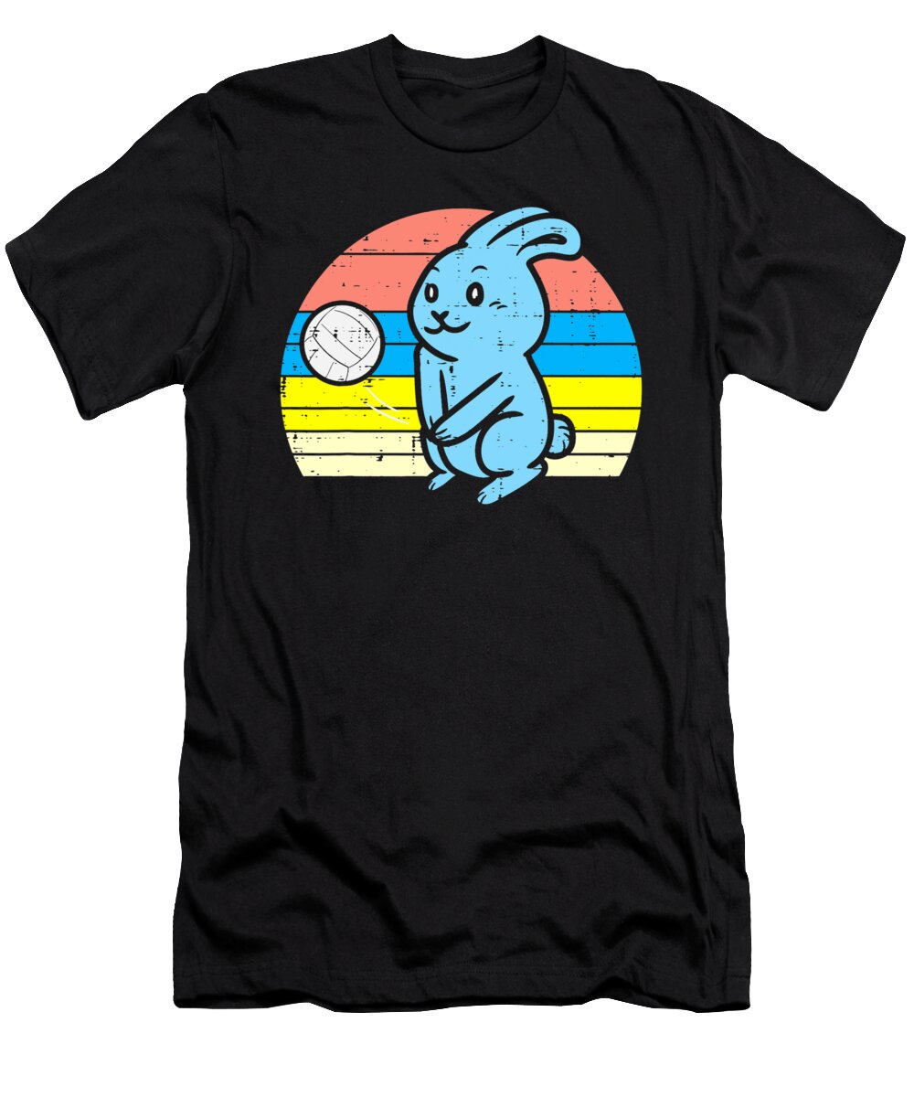 Easter Bunny Playing Volleyball Retro Sports Men Women Kids Dhbubble T-Shirt