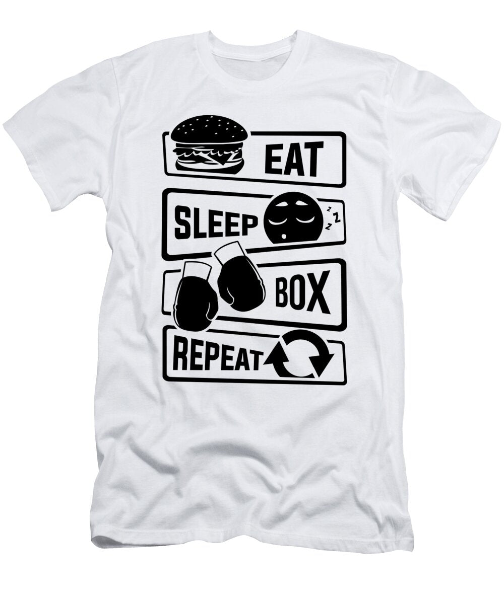 Eat Sleep Box Repeat Boxing Boxer Uppercut Jab Mister T-Shirt