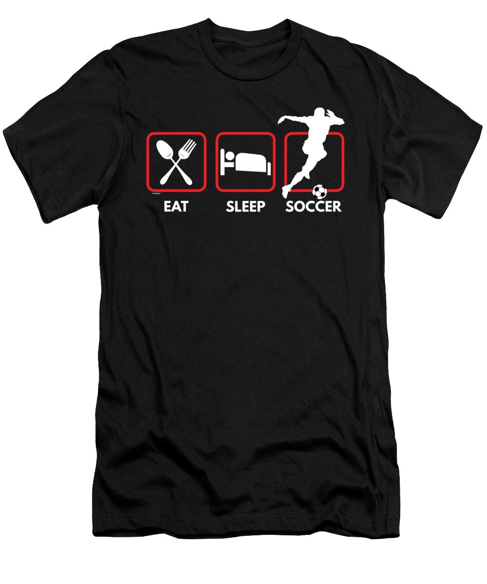 Eat Sleep Soccer Goals Footballer Football Players Team Sports Goalie Balls Gift Thomas Larch T-Shirt