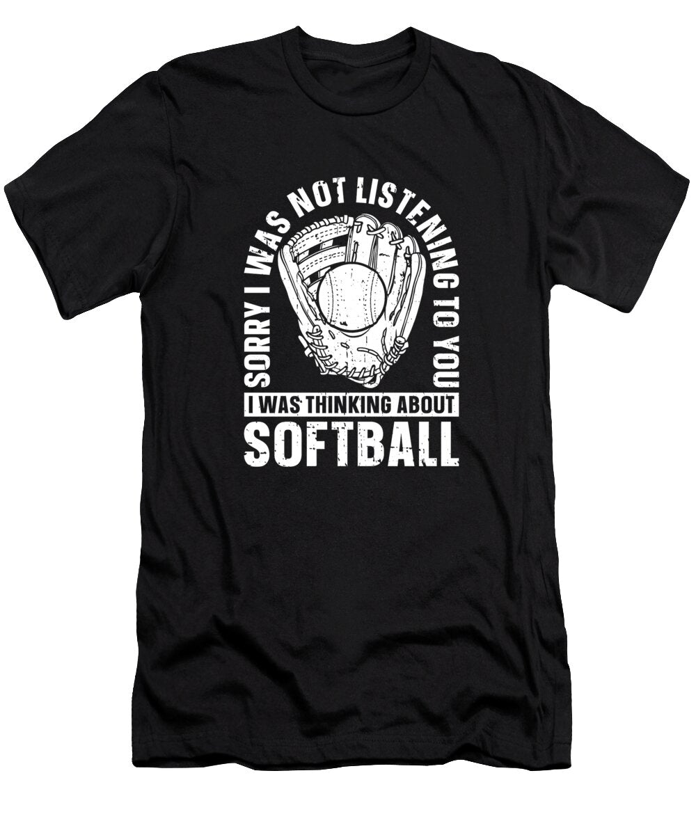 Eat Sleep Softball Reapeat Crazy Squirrel T-Shirt