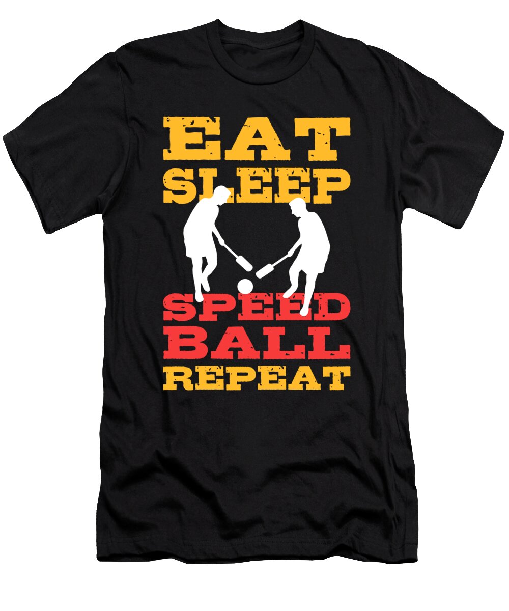 Eat Sleep Speedball Repeat Bouncerball Cricket Alessandra Roth T-Shirt