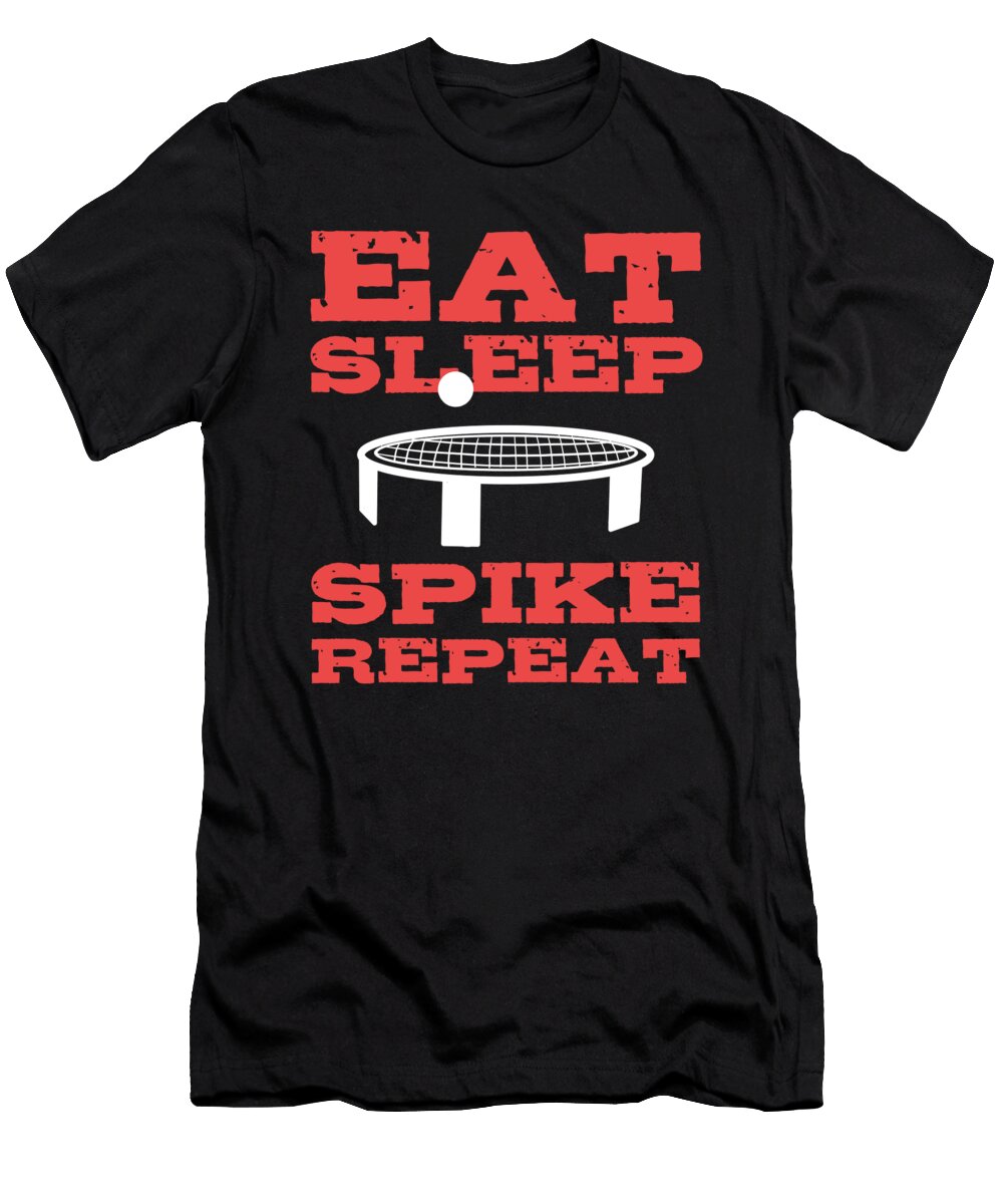 Eat Sleep Spike Repeat Spikeball Backyard Alessandra Roth T-Shirt