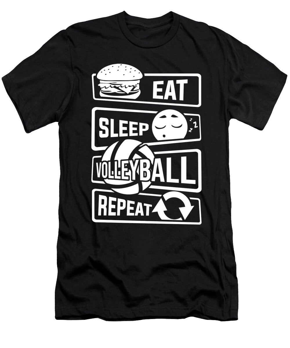 Eat Sleep Volleyball Repeat Ball Sports Team Mister T-Shirt