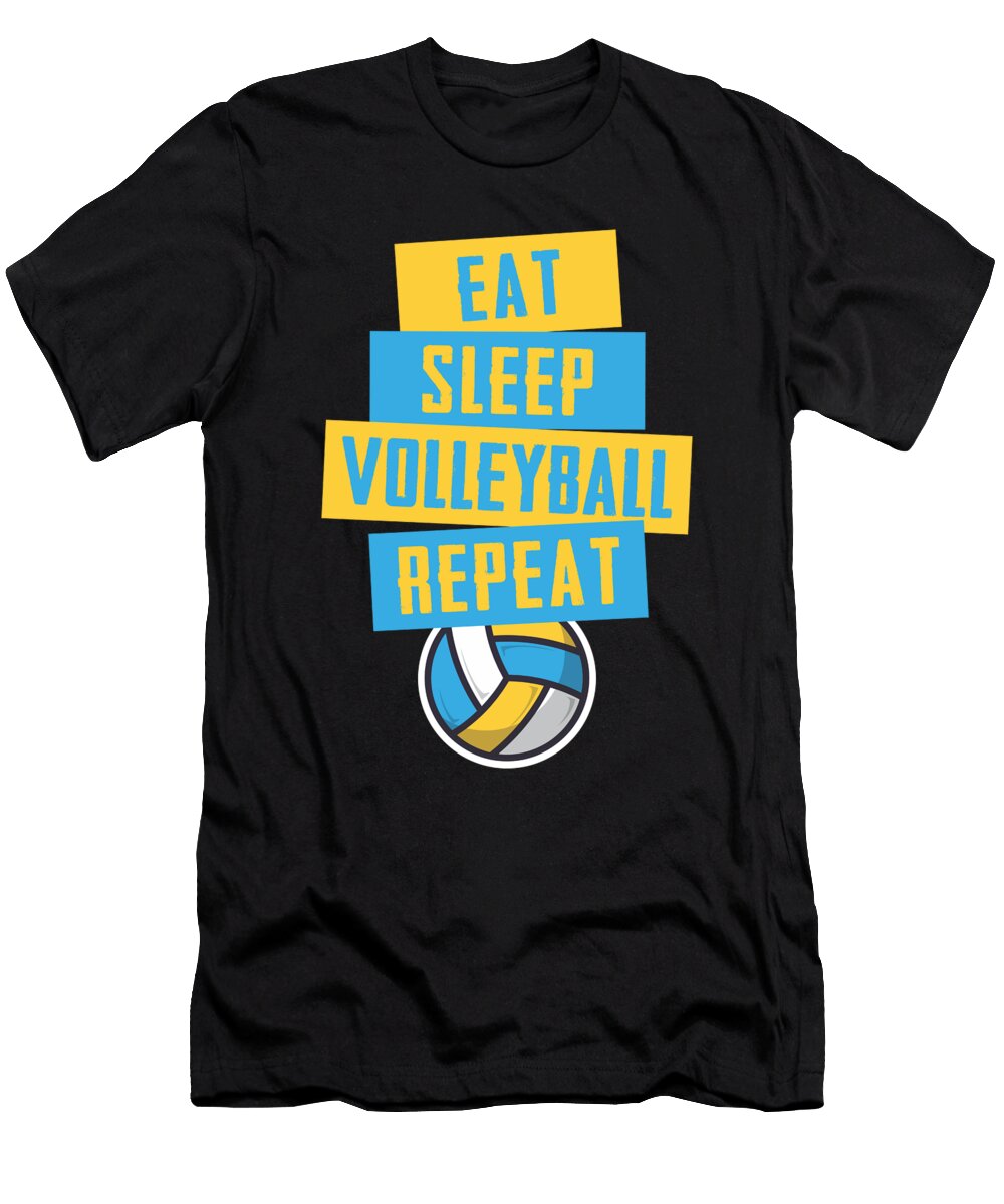 Eat Sleep Volleyball Repeat Funny Volley Cecatto T-Shirt