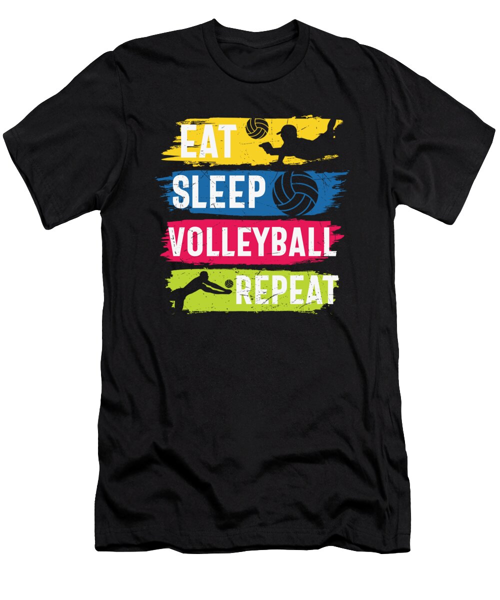 Eat Sleep Volleyball Repeat Volleyball Gifts Licensed Art T-Shirt