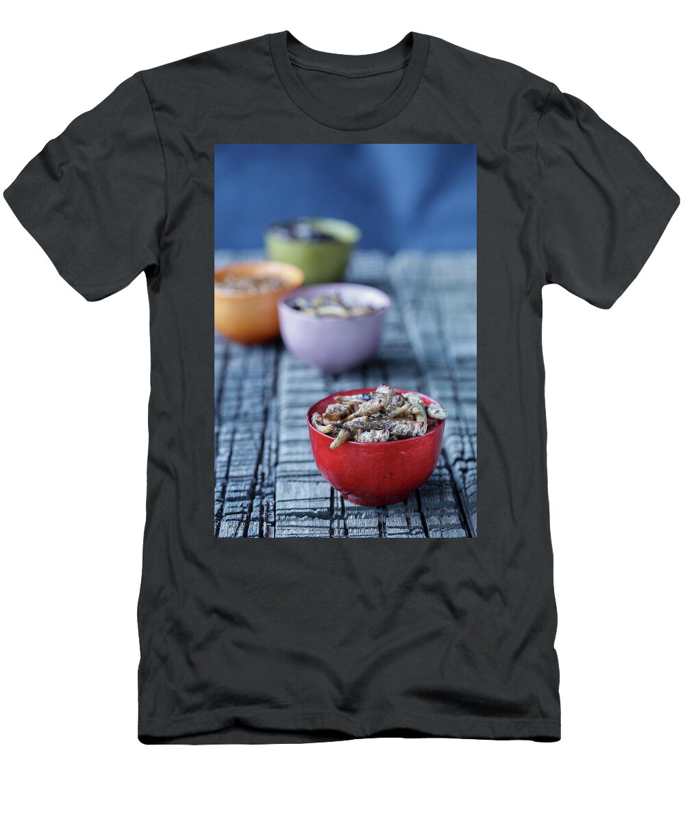Edible Insects in Porcelain Cups Sandra Krimshandl Tauscher T-Shirt