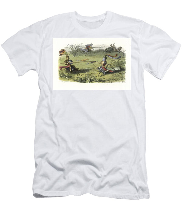 Elves in Suits of Armour Mounted on Crickets and Beetles Staging a Fairy Tournament Unknown T-Shirt