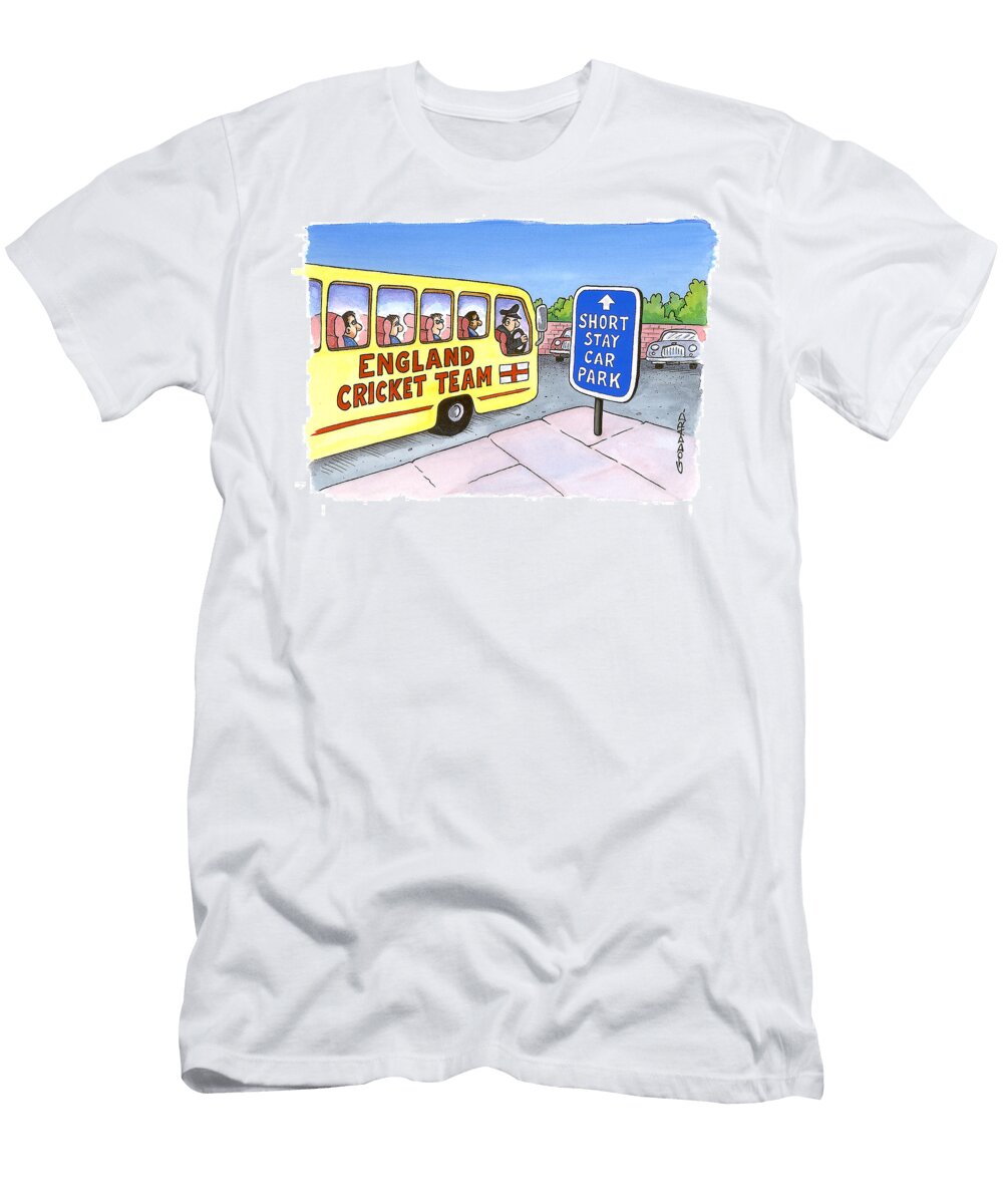 England Cricket Team Short Stay Car Park Clive Goddard T-Shirt