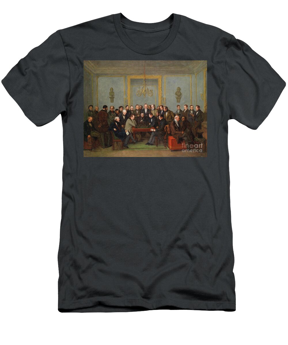 Epic Chess Match Between Pierre Saint Amant and Howard Staunton in 1843 Peinture De Jean Henri Marlet Jean Henri Marlet T-Shirt
