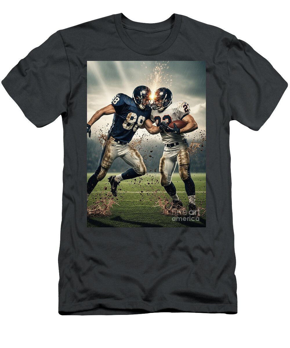 Epic Football Clash Under Rain Carlos V T-Shirt