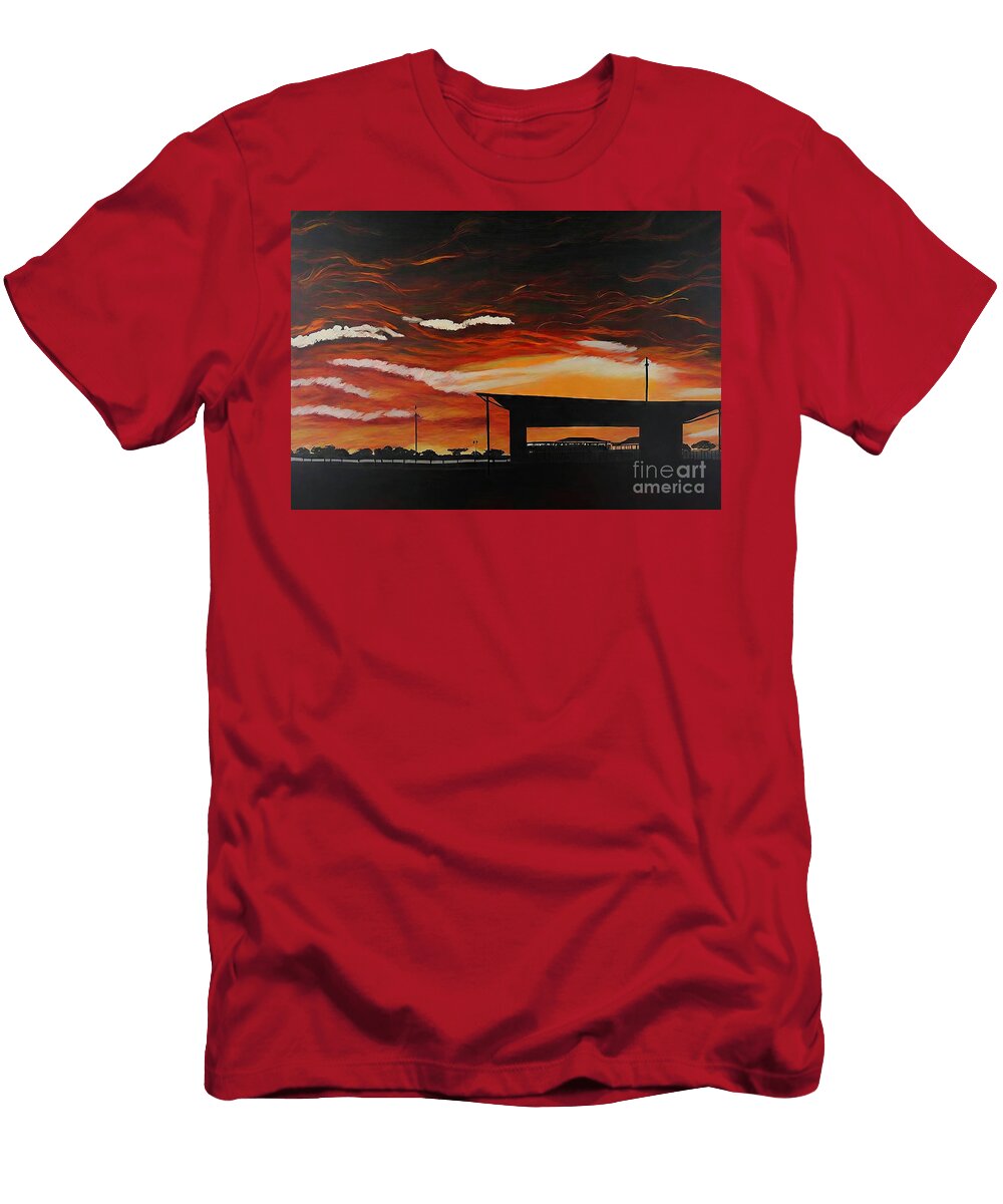 Evening At the Southern Turning Circle Painting Southern Sundown N Akkash T-Shirt
