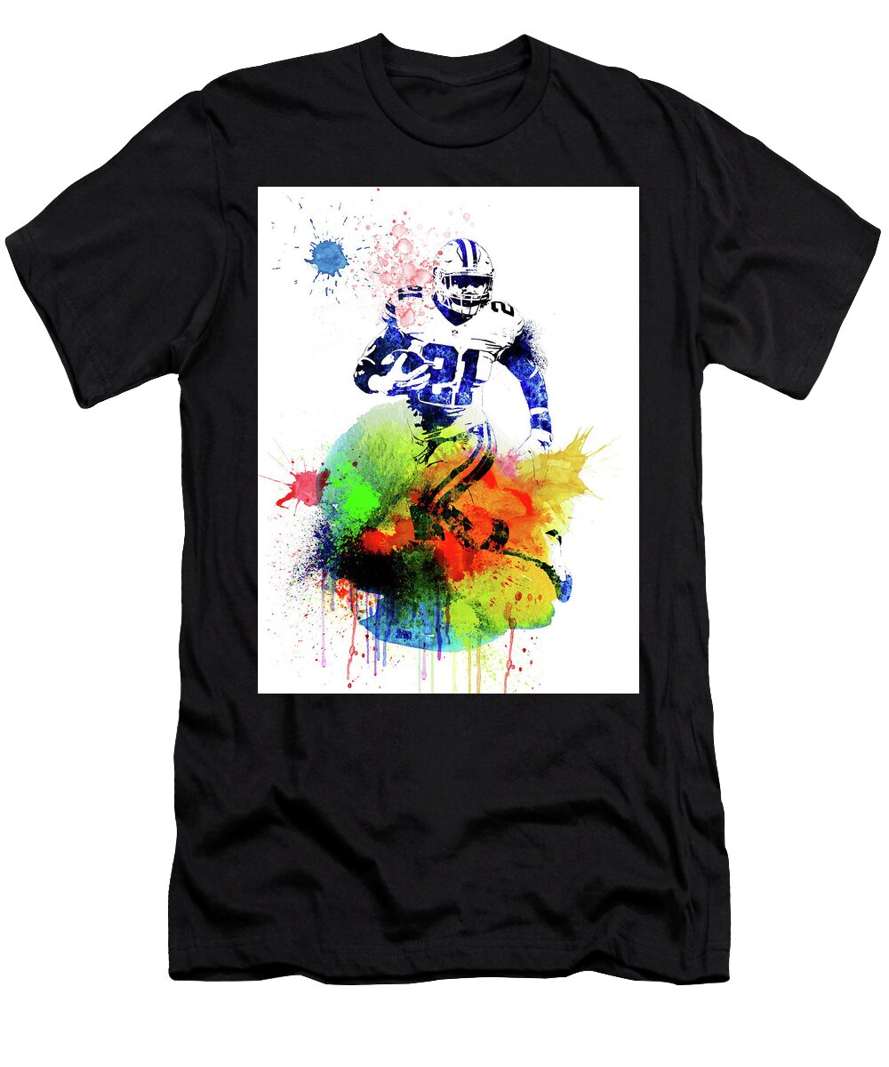 Ezekiel Elliott Watercolor Naxart Studio T-Shirt