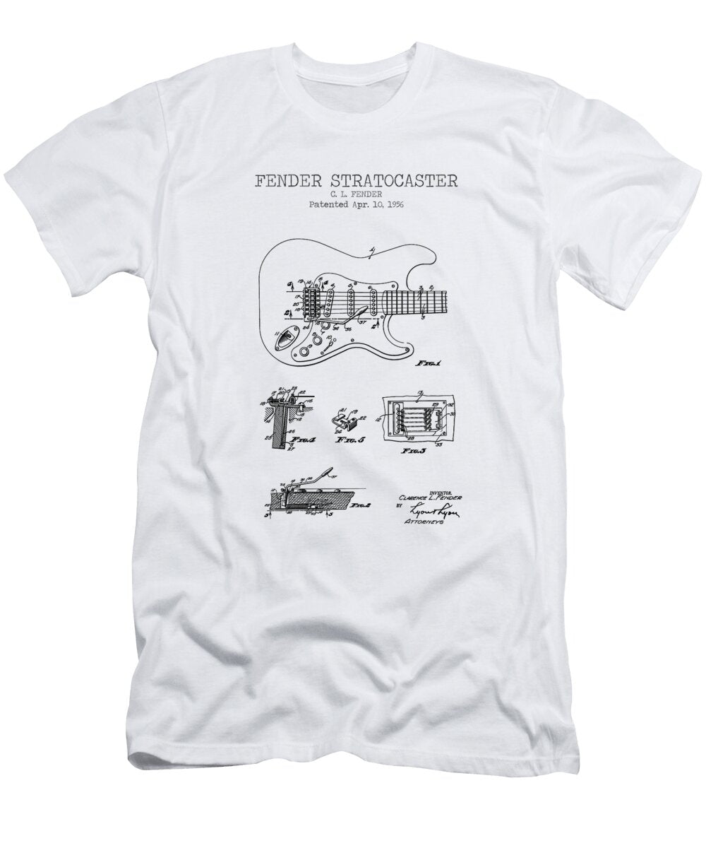 Fender Stratocaster Patent Denny H T-Shirt