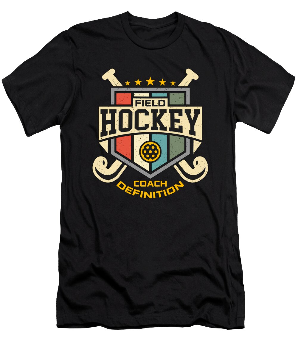 Field Hockey Coach Definition Retro Hockey Goalie Tshirtconcepts Marvin Poppe T-Shirt