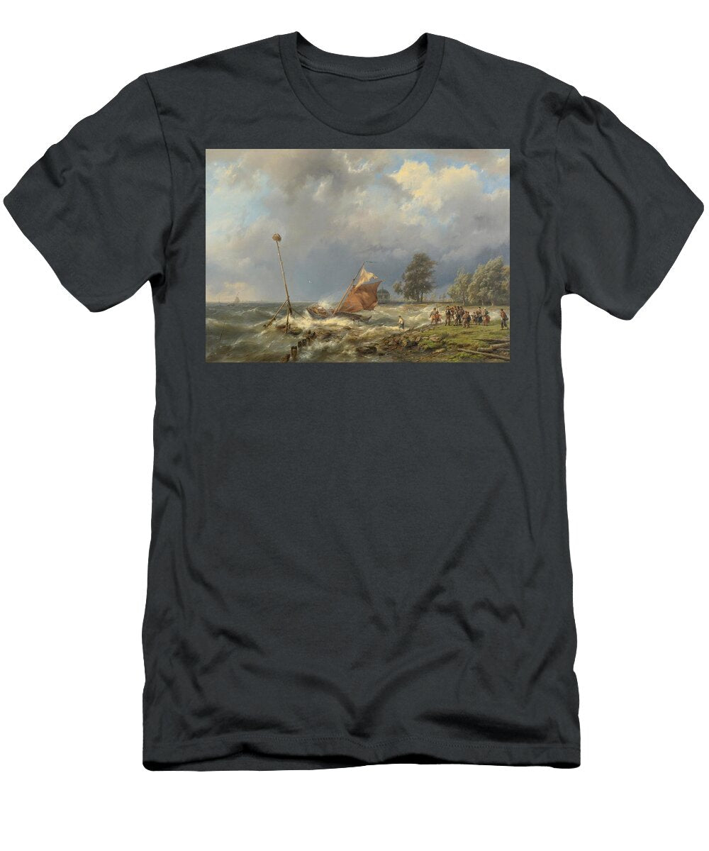 Fighting the Wind Art Hermanus Koekkoek Dutch T-Shirt