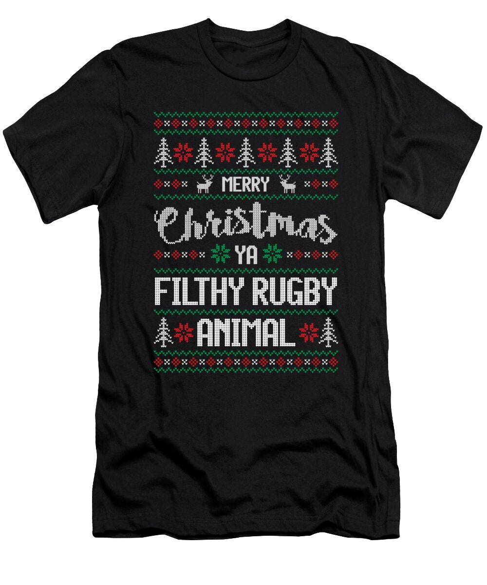 Filthy Rugby Animal Ugly Christmas Sweater Jk T-Shirt