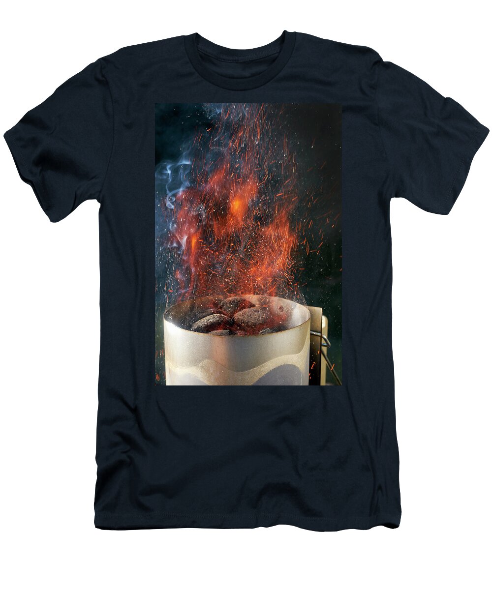 Fire Starter with Briquettes Arjan Smalen Photography T-Shirt