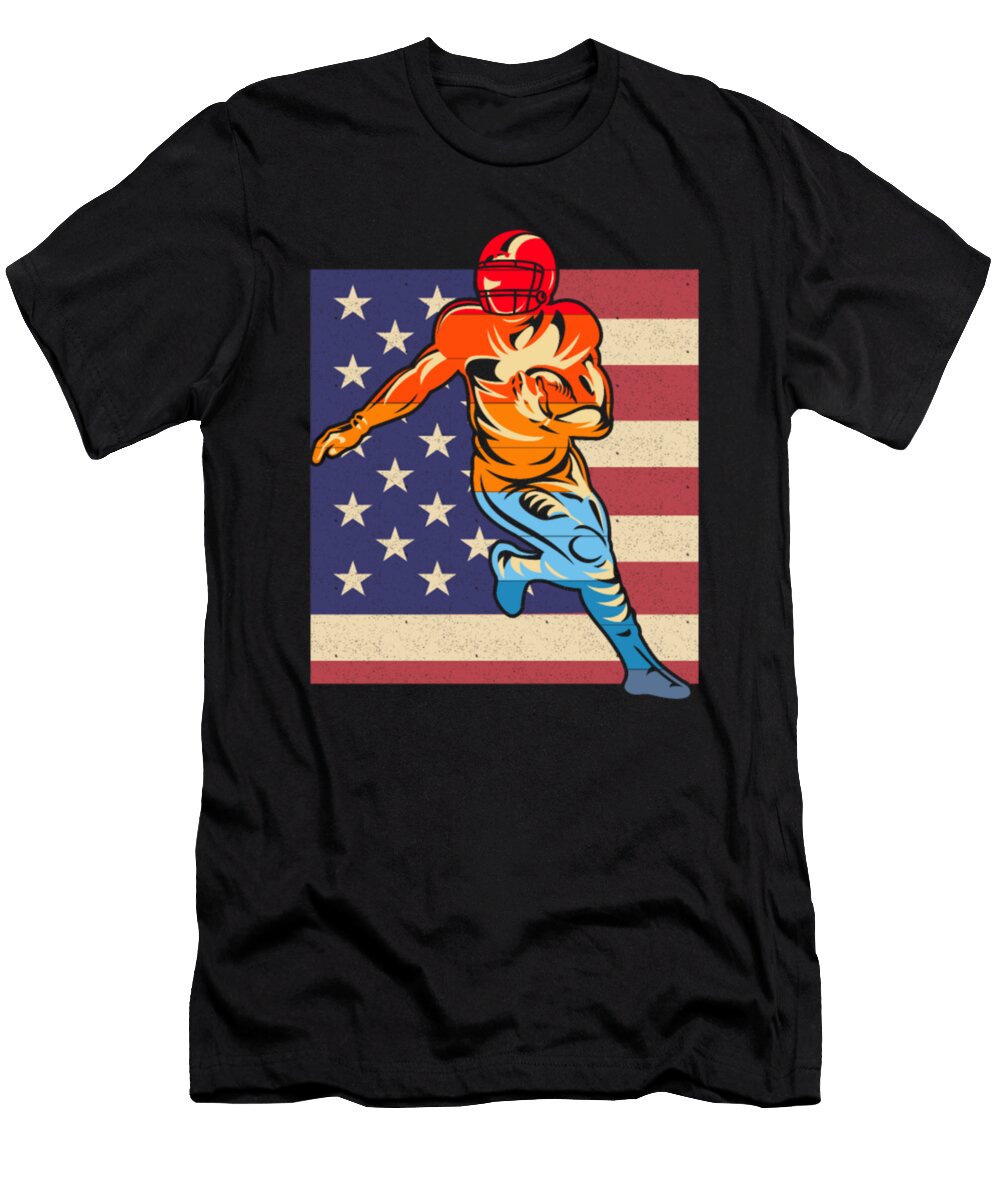 Flag American Football Retro Ball Sports Lover Tinh Tran Le Thanh T-Shirt