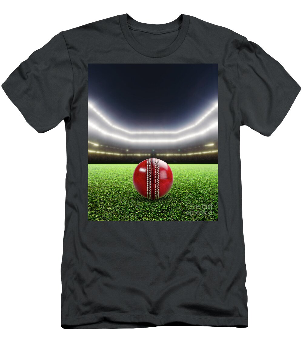 Floodlit Cricket Stadium Night Allan Swart T-Shirt