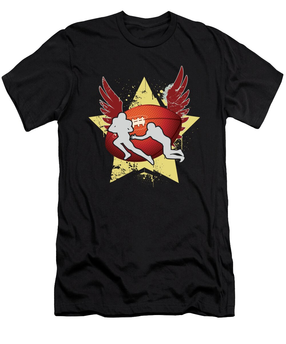 Football Contact Team Sports Rugger Rugby Ball with Wings Union Gift Thomas Larch T-Shirt