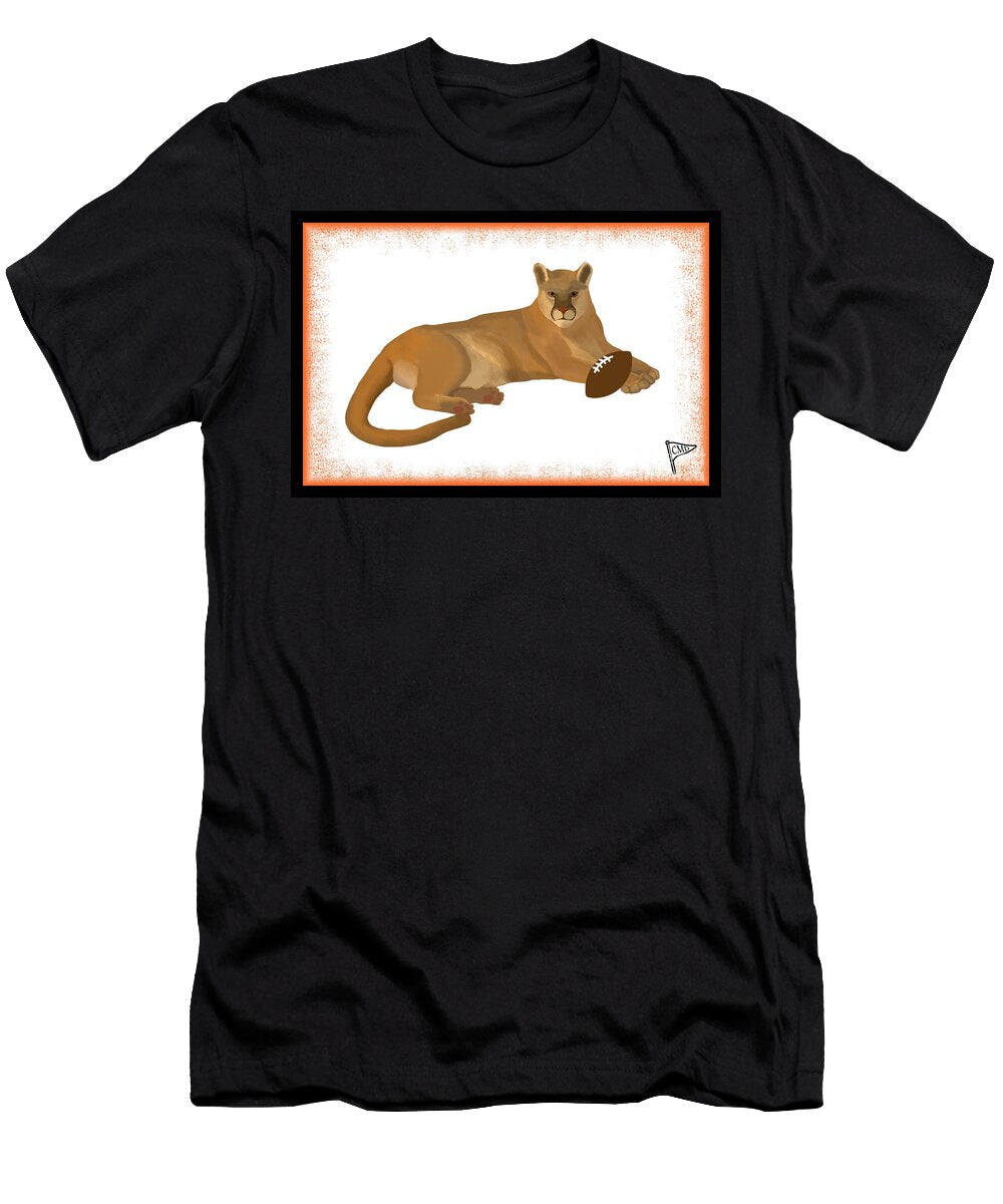 Football Cougar Orange College Mascot Designs T-Shirt