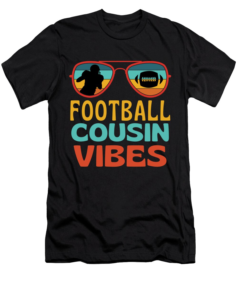 Football Cousin Vibes Retro American Football Game Faiz Nawaz T-Shirt