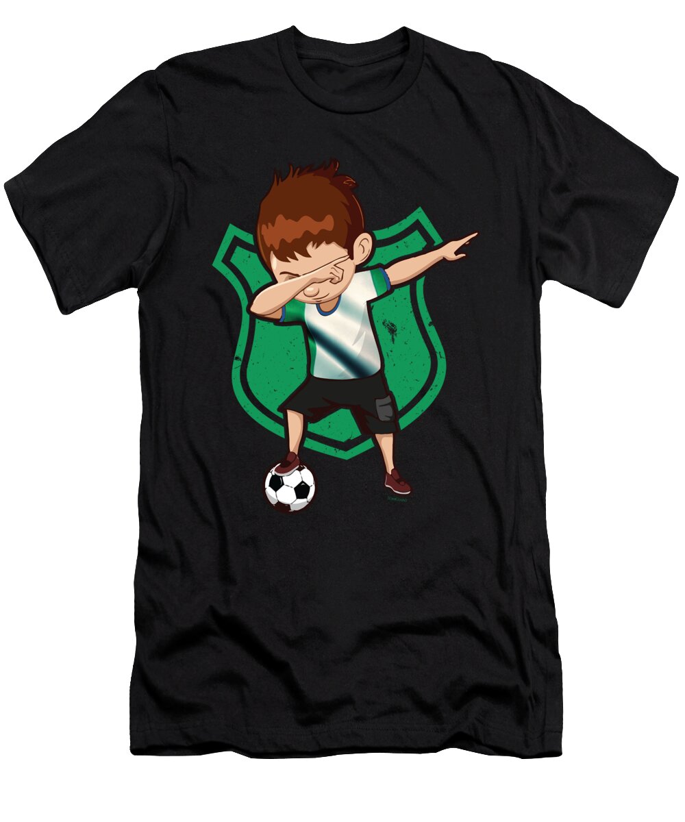 Football Dab Nigeria Nigerian Footballer Dabbing Rugby Goal Soccer Gift Thomas Larch T-Shirt