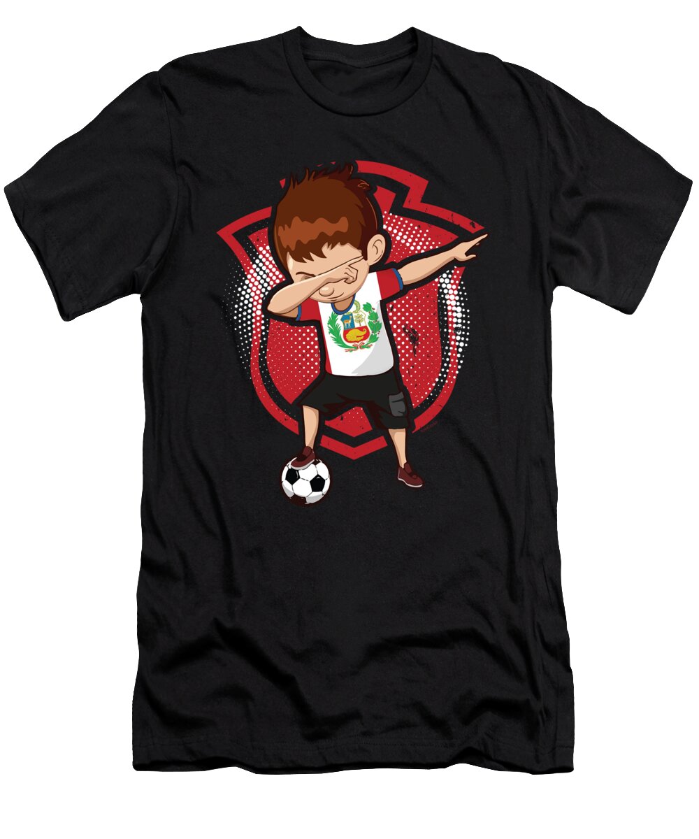 Football Dab Peru Peruvian Footballer Dabbing Rugby Goal Soccer Gift Thomas Larch T-Shirt