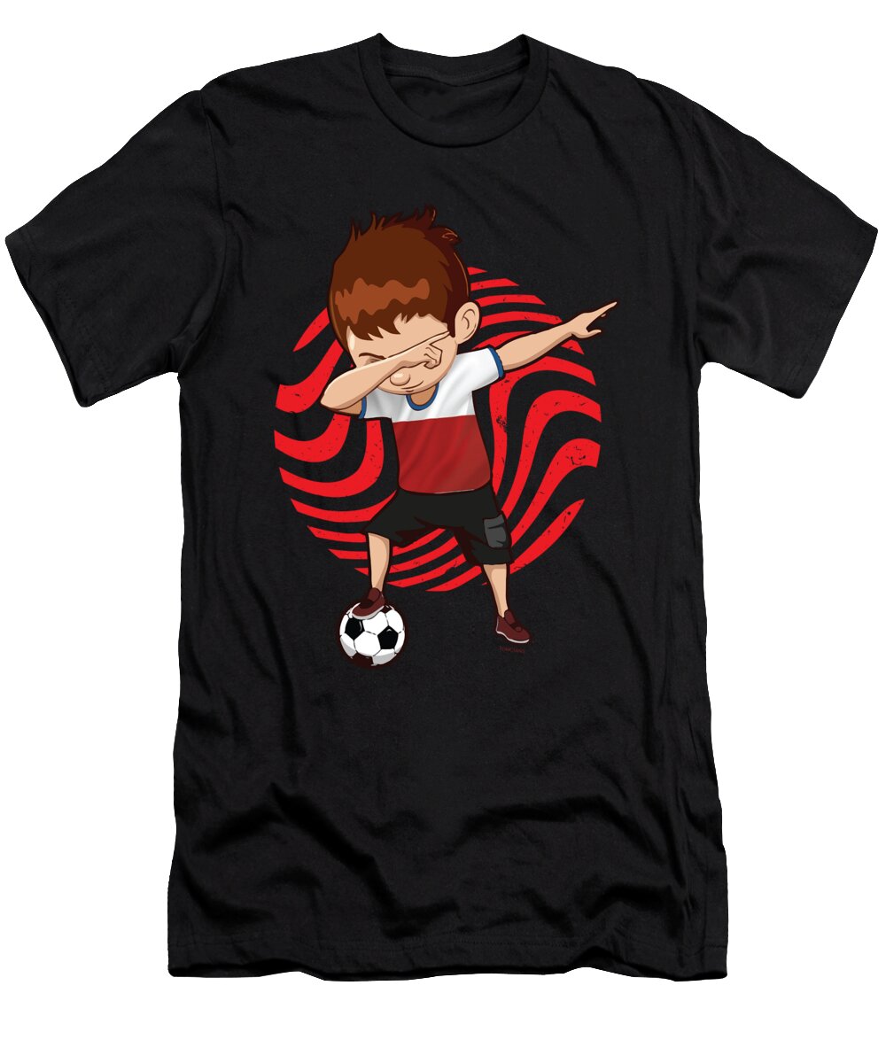 Football Dab Poland Poles Footballer Dabbing Rugby Goal Soccer Gift Thomas Larch T-Shirt