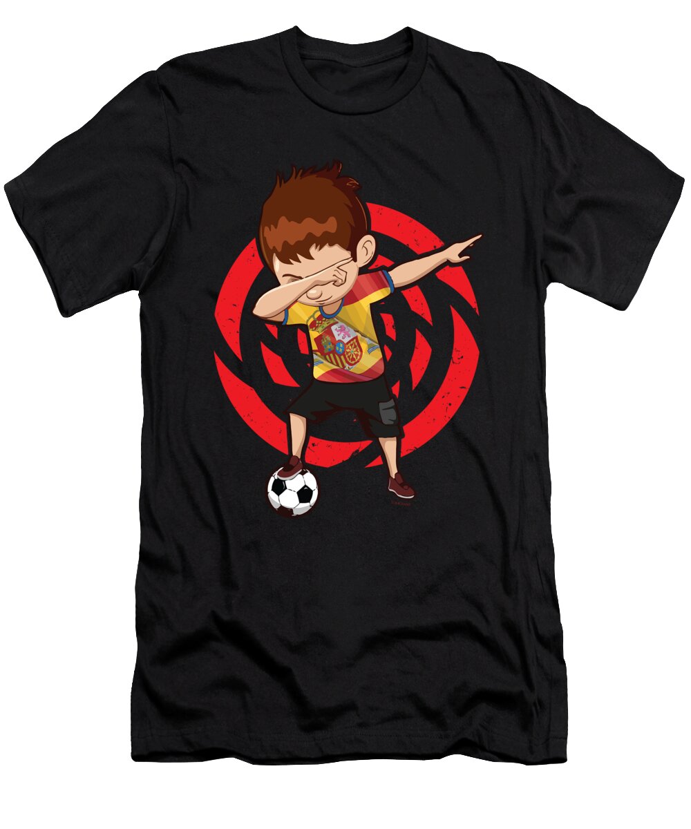 Football Dab Spain Spaniards Spanish Footballer Dabbing Rugby Goal Soccer Gift Thomas Larch T-Shirt