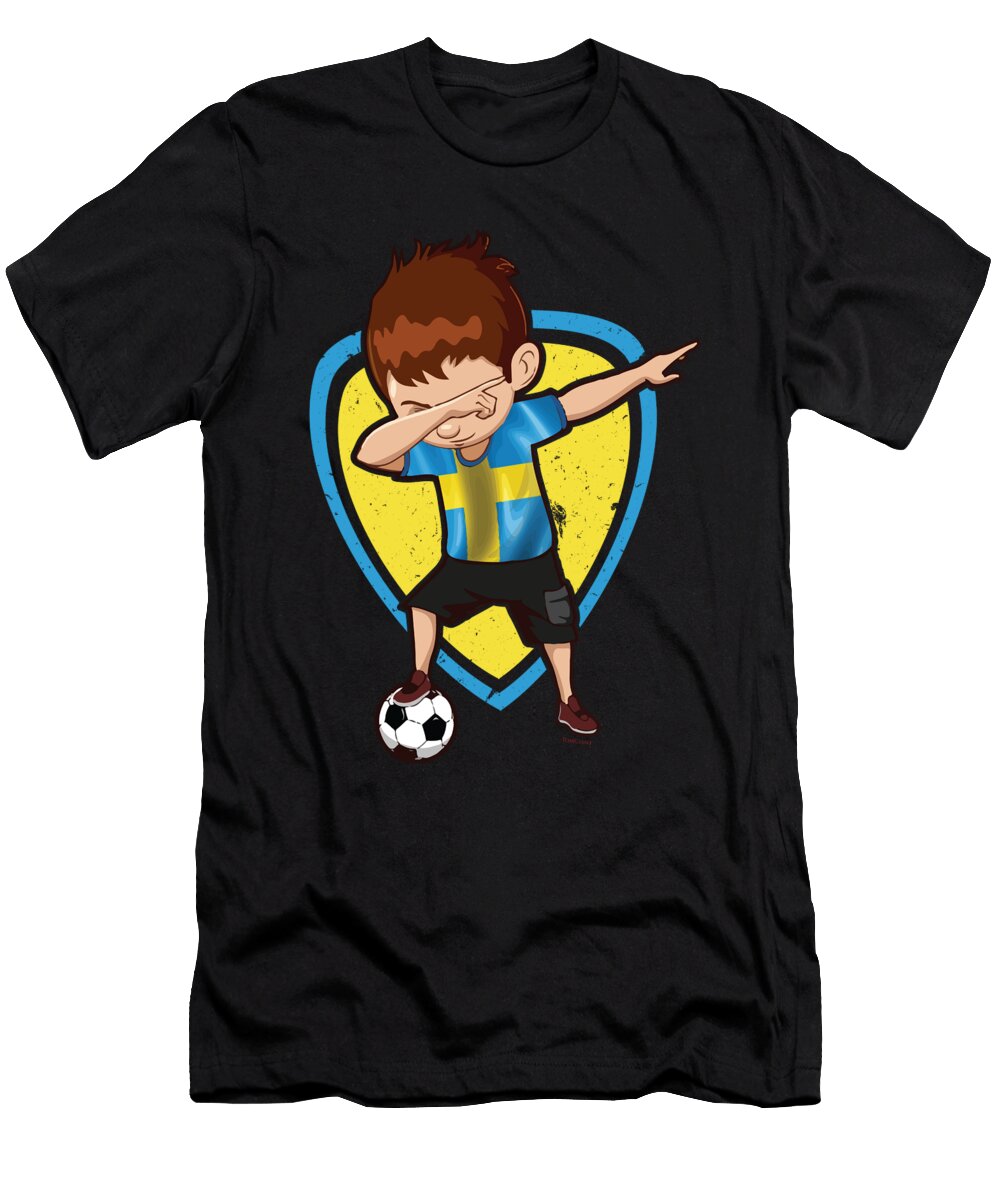 Football Dab Sweden Swedes Swedish Footballer Dabbing Rugby Goal Soccer Gift Thomas Larch T-Shirt