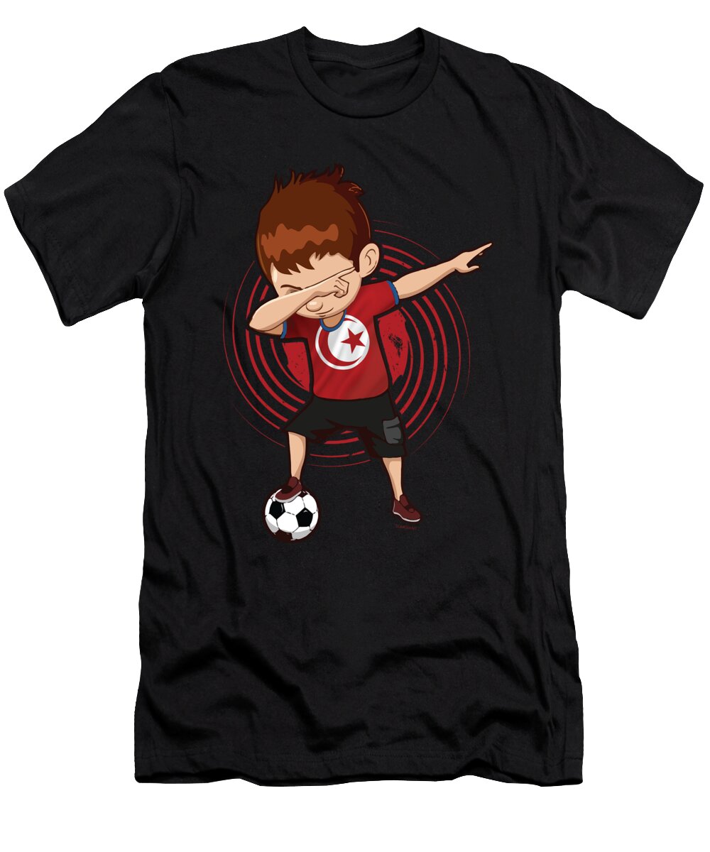 Football Dab Tunisia Tunisian Footballer Dabbing Rugby Goal Soccer Gift Thomas Larch T-Shirt