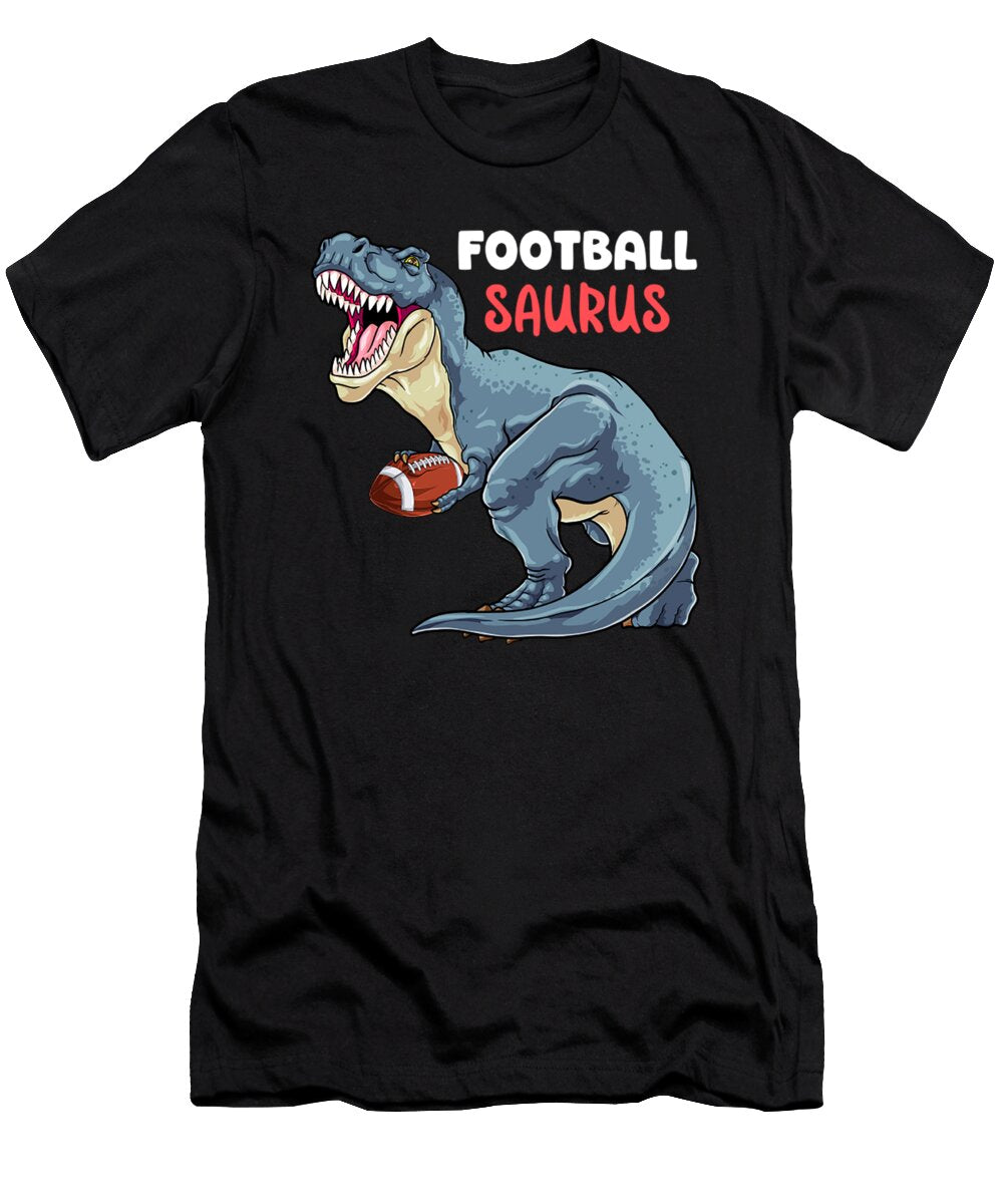 Football Dinosaur T Rex Funny Football Saurus Rugby Player Toto Murot T-Shirt