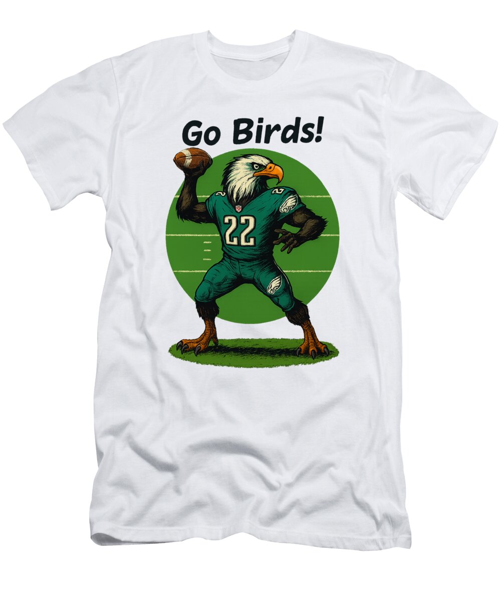 Football Eagle Mascot Quarterback Bill Cannon T-Shirt