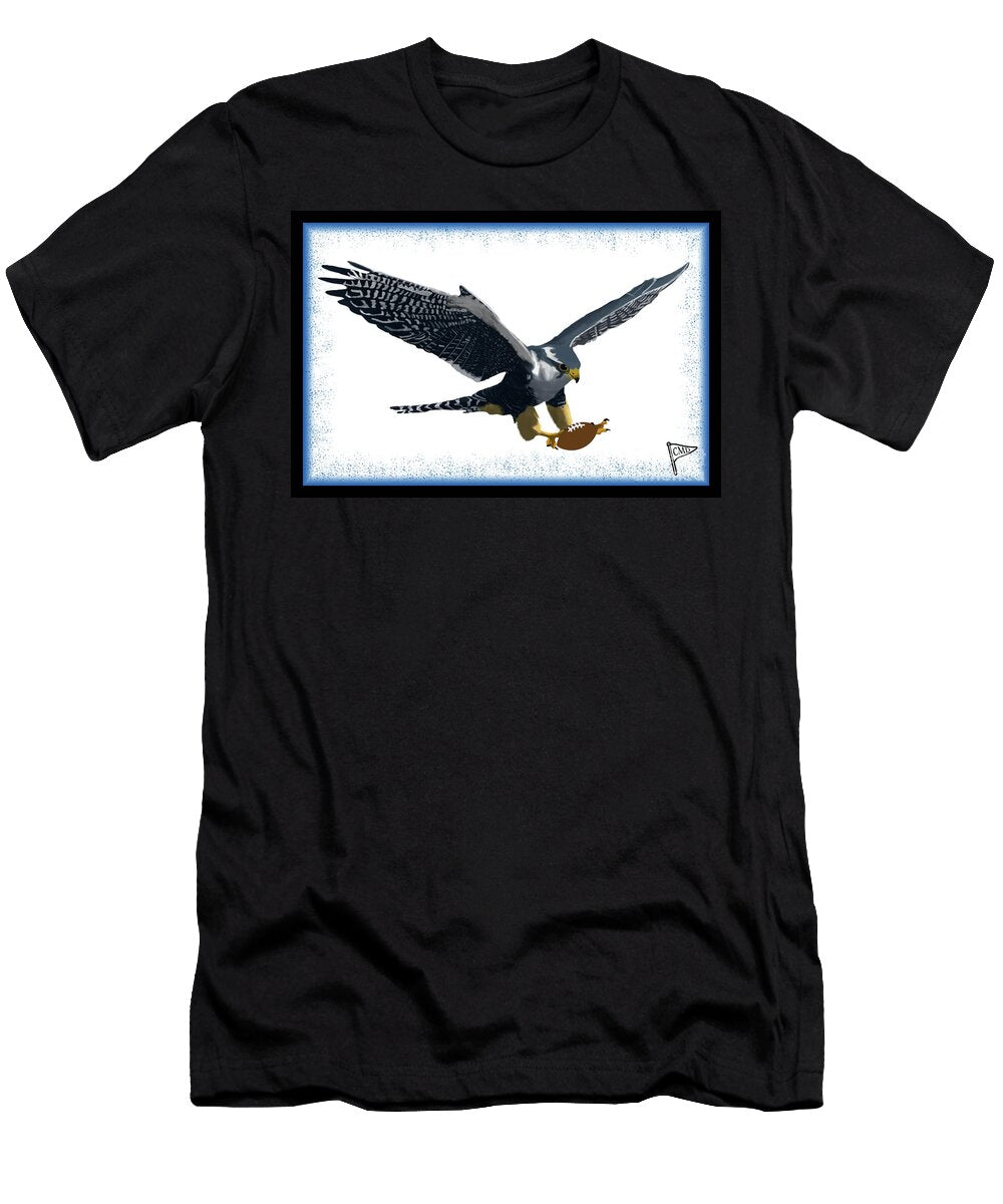 Football Falcon Blue College Mascot Designs T-Shirt
