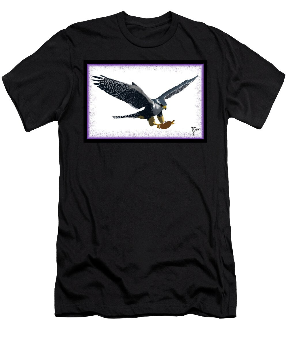 Football Falcon Purple College Mascot Designs T-Shirt