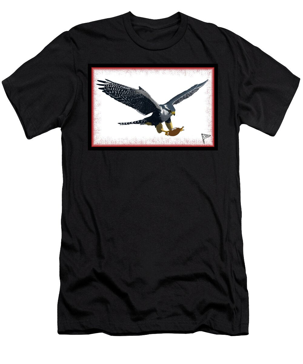 Football Falcon Red College Mascot Designs T-Shirt