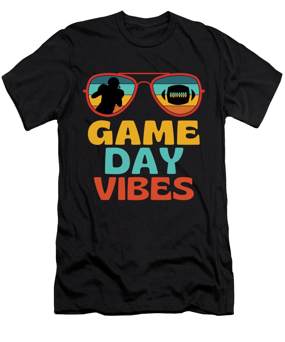 Football Gameday Vibes Retro American Football Faiz Nawaz T-Shirt