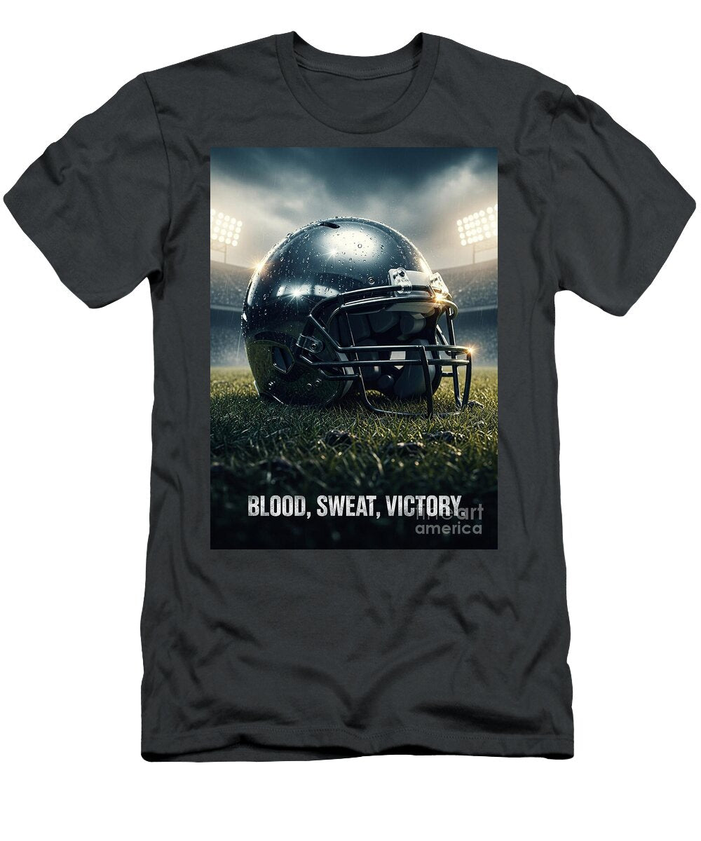 Football Helmet Under Stadium Lights Carlos V T-Shirt