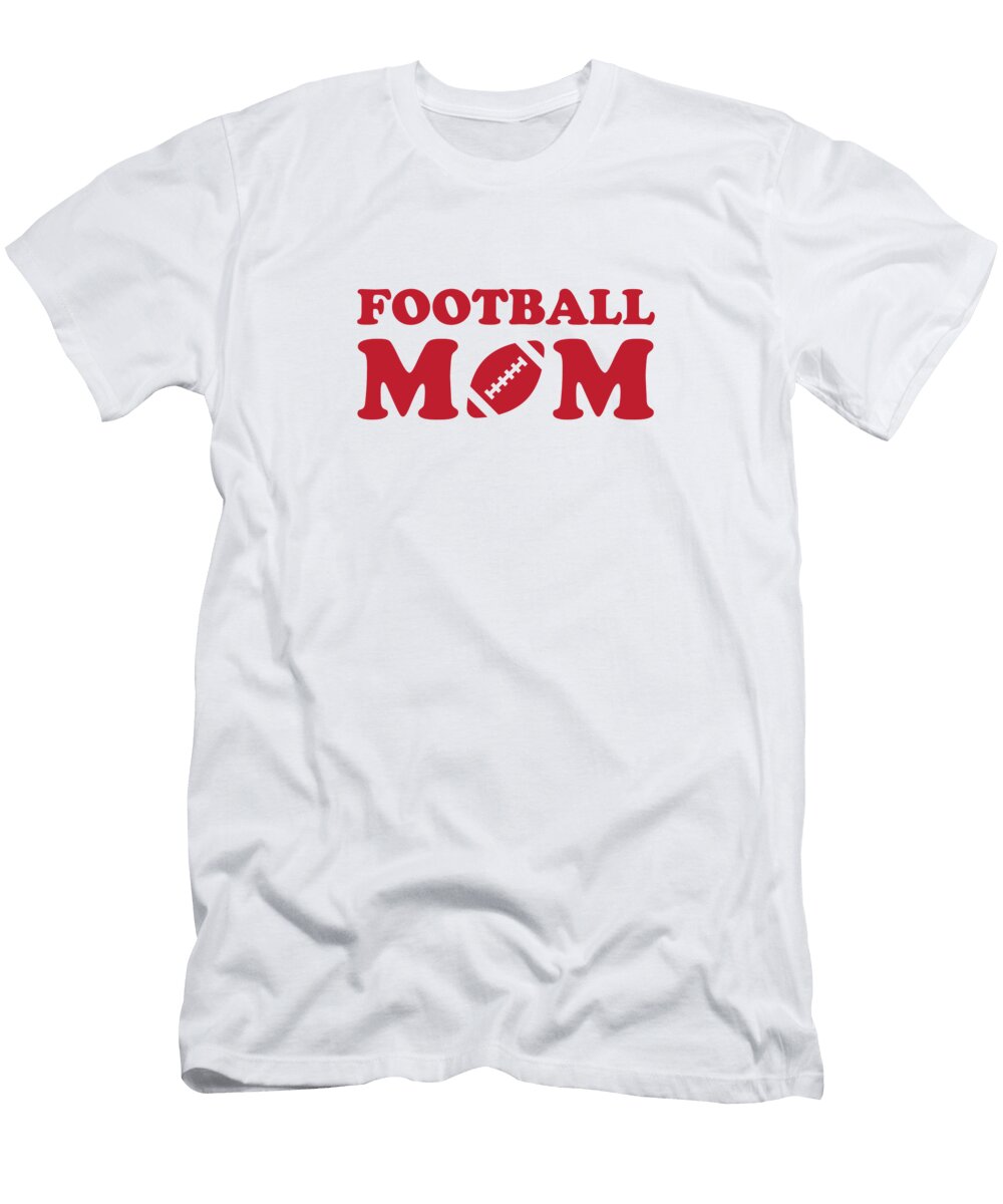 Football Mom Red College Mascot Designs T-Shirt