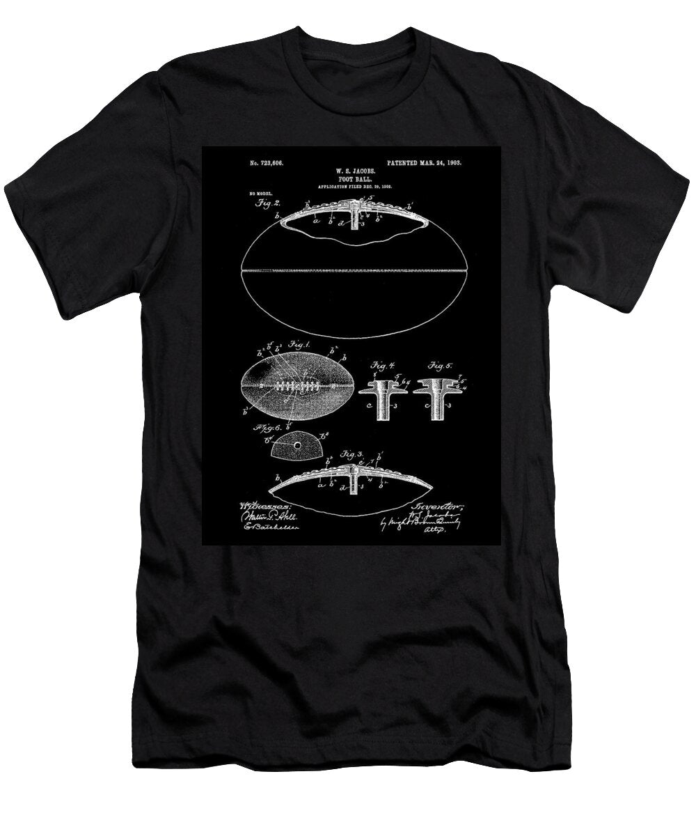 Football Patent 1902 Black Stephen Younts T-Shirt