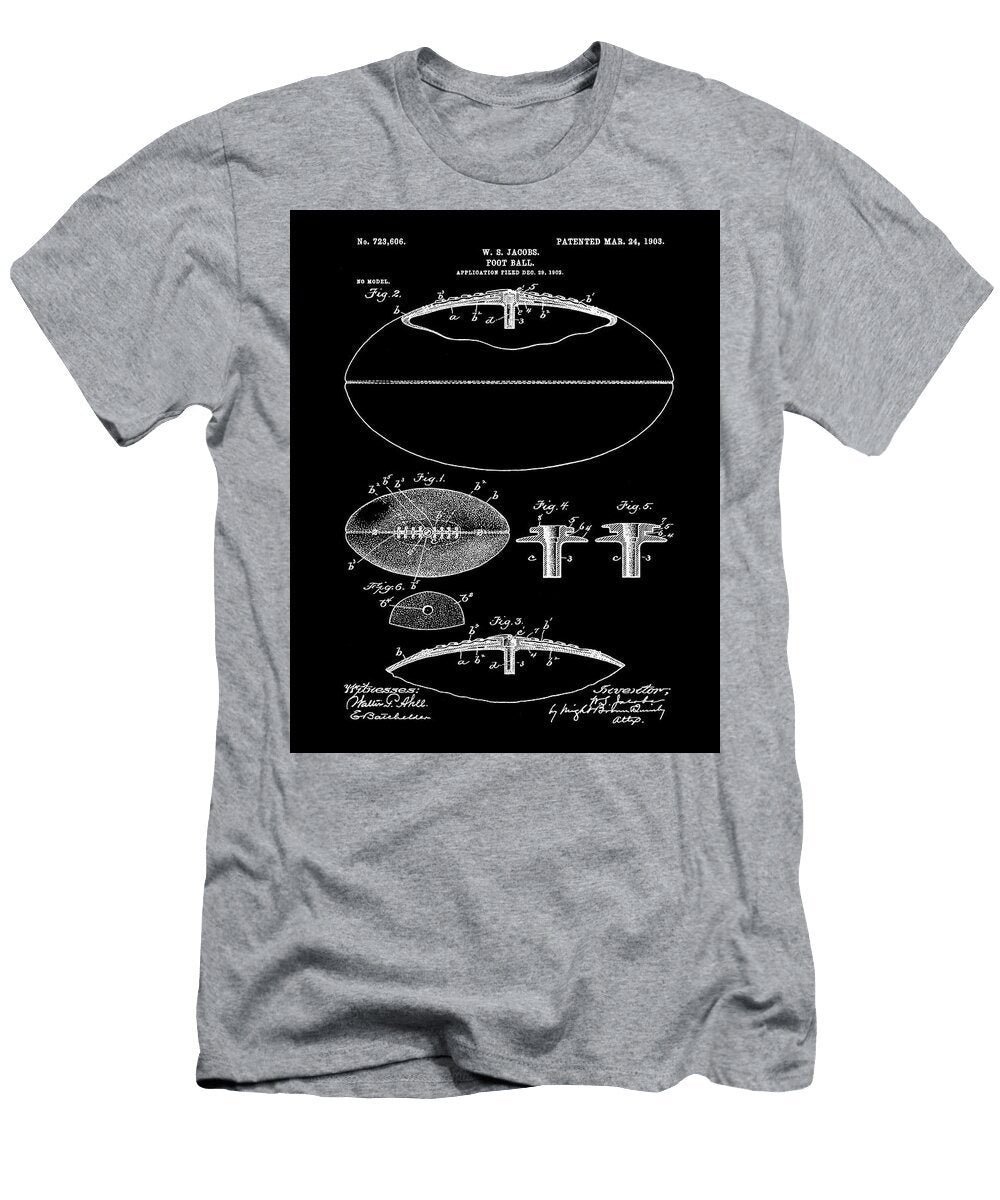 Football Patent 1903 Black Bill Cannon T-Shirt