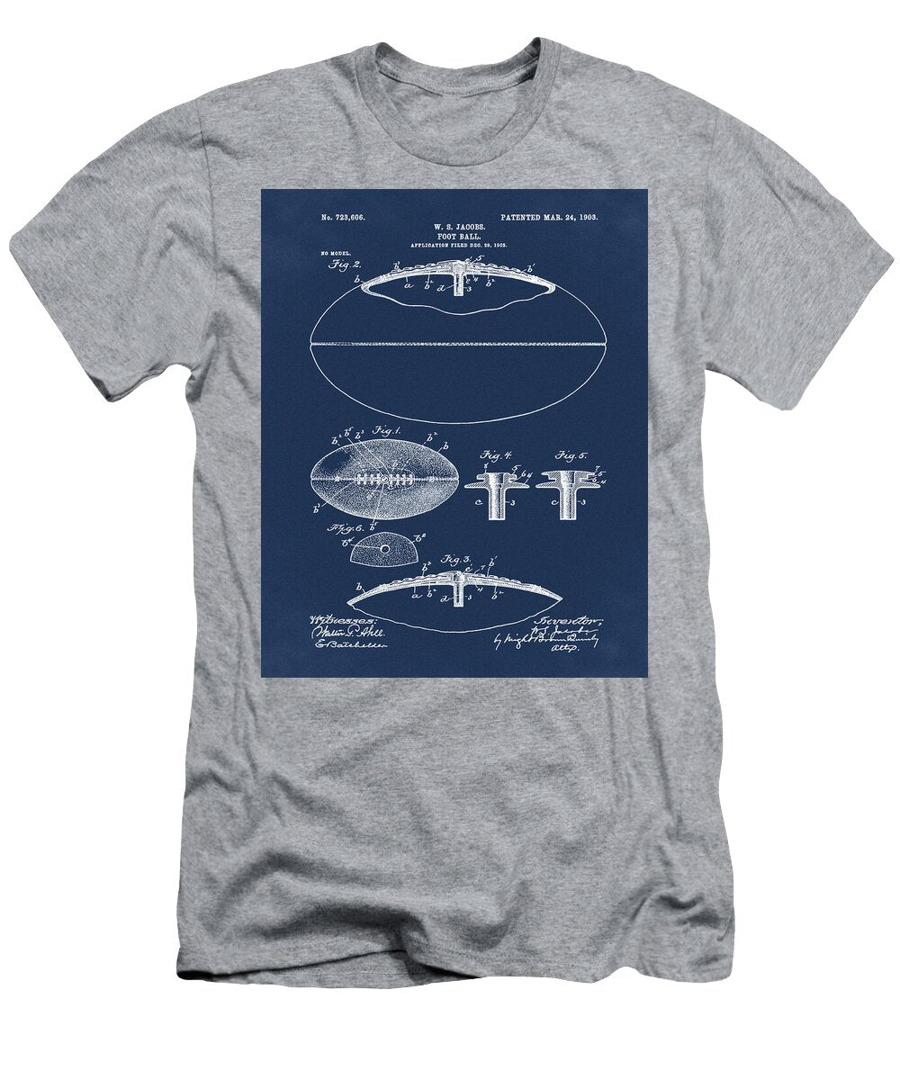 Football Patent 1903 Blue Bill Cannon T-Shirt